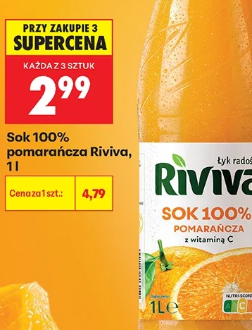 Riviva Sok 100% pomarańcza 1 l