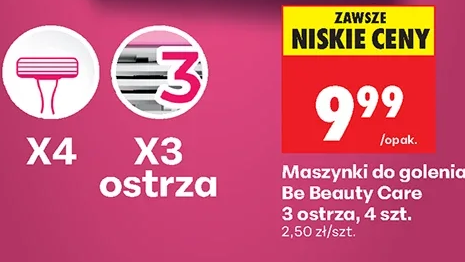 be Beauty Maszynki do golenia 3 ostrza 4 szt.