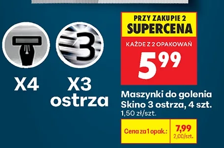 Skino Maszynki do golenia 3-ostrzowe 4 szt.
