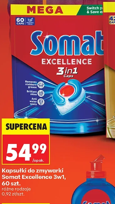 Somat Kapsułki do zmywarki Excellence 3w1 60 szt.