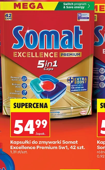 Somat Kapsułki do zmywarki Excellence Premium 5w1 42 szt.