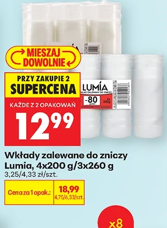 Lumia Wkłady zalewane do zniczy 4 × 200 g