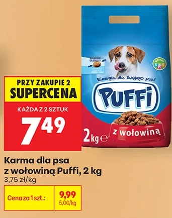 Puffi Karma dla psa z wołowiną 2 kg