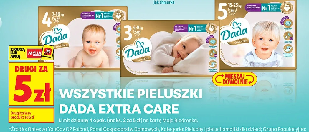 Wszystkie pieluszki Dada Extra Care