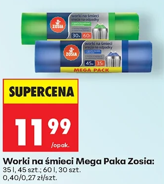 Zosia Worki na śmieci Mega Paka 35 l