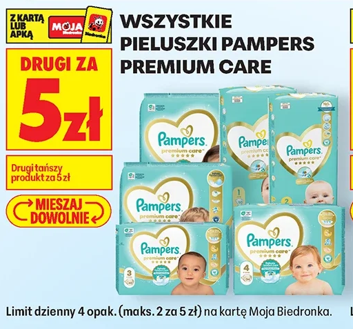 Wszystkie pieluszki Pampers Premium Care
