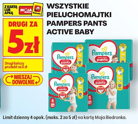 Wszystkie pieluchomajtki Pampers Pants Active Baby