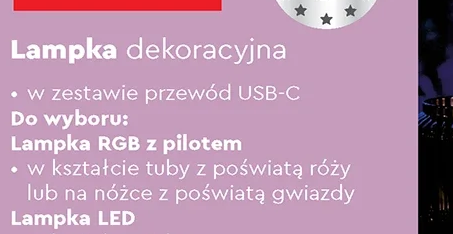 Lampka dekoracyjna – Lampka RGB z pilotem / Lampka LED 1 szt.