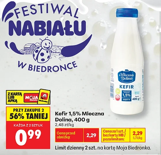 Mleczna Dolina Kefir 1,5% 400 g