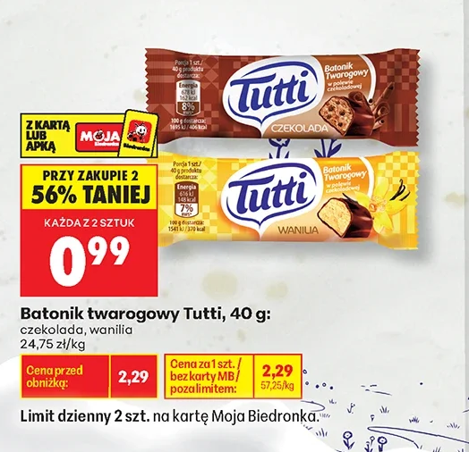 Tutti Batonik twarogowy 40 g