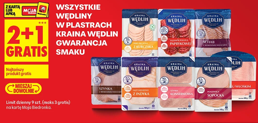 Wszystkie wędliny w plastrach Kraina Wędlin Gwarancja Smaku