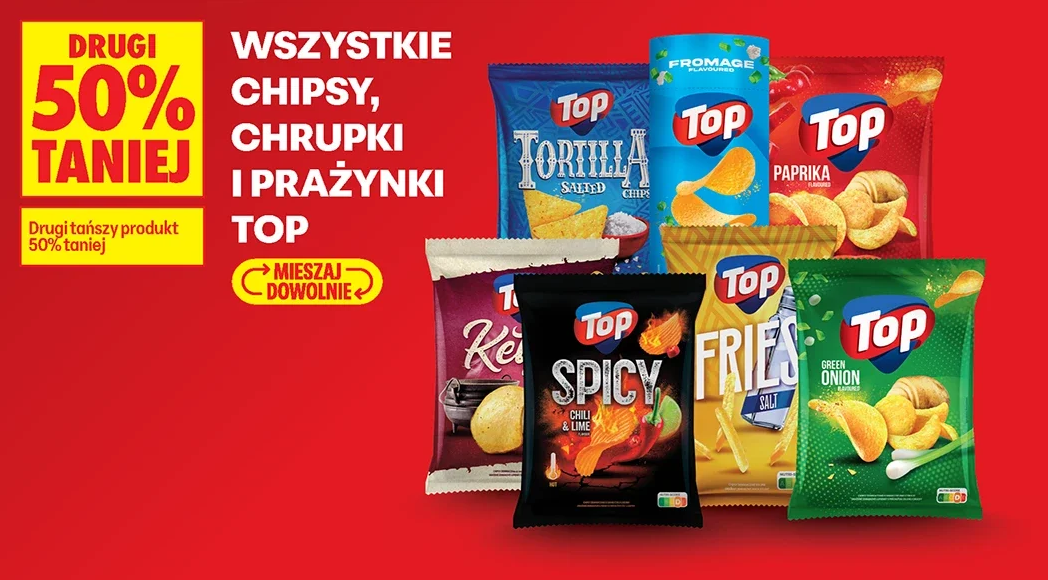 Wszystkie chipsy, chrupki i prażynki Top