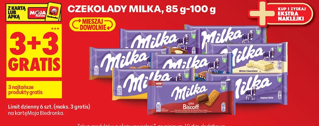 Czekolady Milka, 85 g–100 g