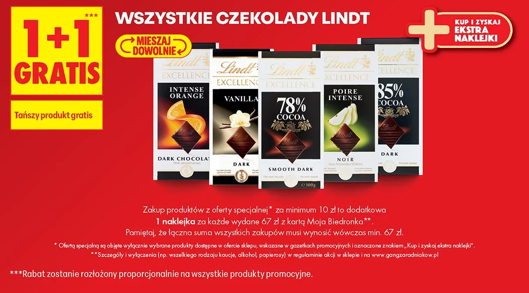 Wszystkie czekolady Lindt