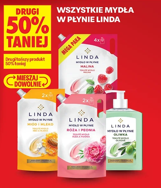 Wszystkie mydła w płynie Linda