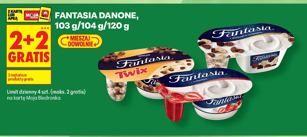 Fantasia Danone, 103 g/104 g/120 g