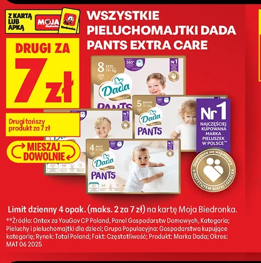 Wszystkie pieluchomajtki Dada Pants Extra Care