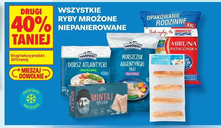 Wszystkie ryby mrożone niepanierowane