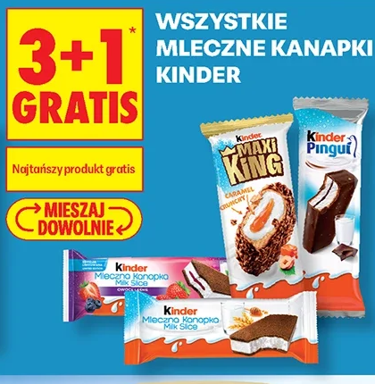 Wszystkie mleczne kanapki Kinder