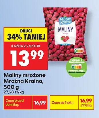Mroźna Kraina Maliny mrożone 500 g