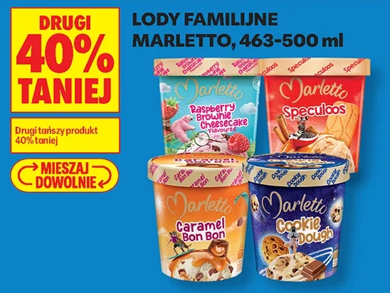 Lody familijne Marletto, 463–500 ml