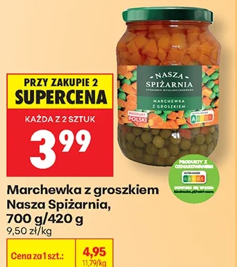 Nasza Spiżarnia Marchewka z groszkiem 700 g