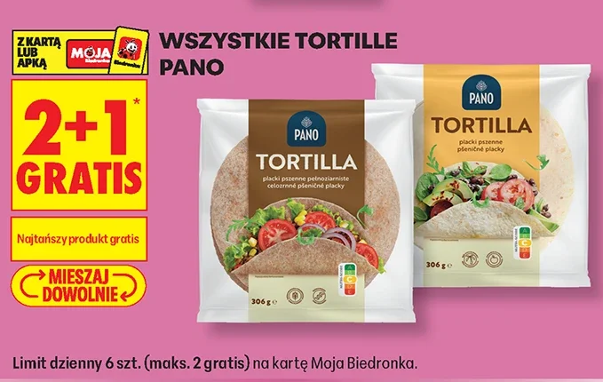 Wszystkie tortille Pano