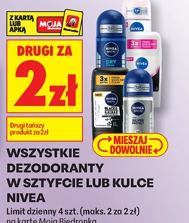 Wszystkie dezodoranty w sztyfcie lub kulce NIVEA