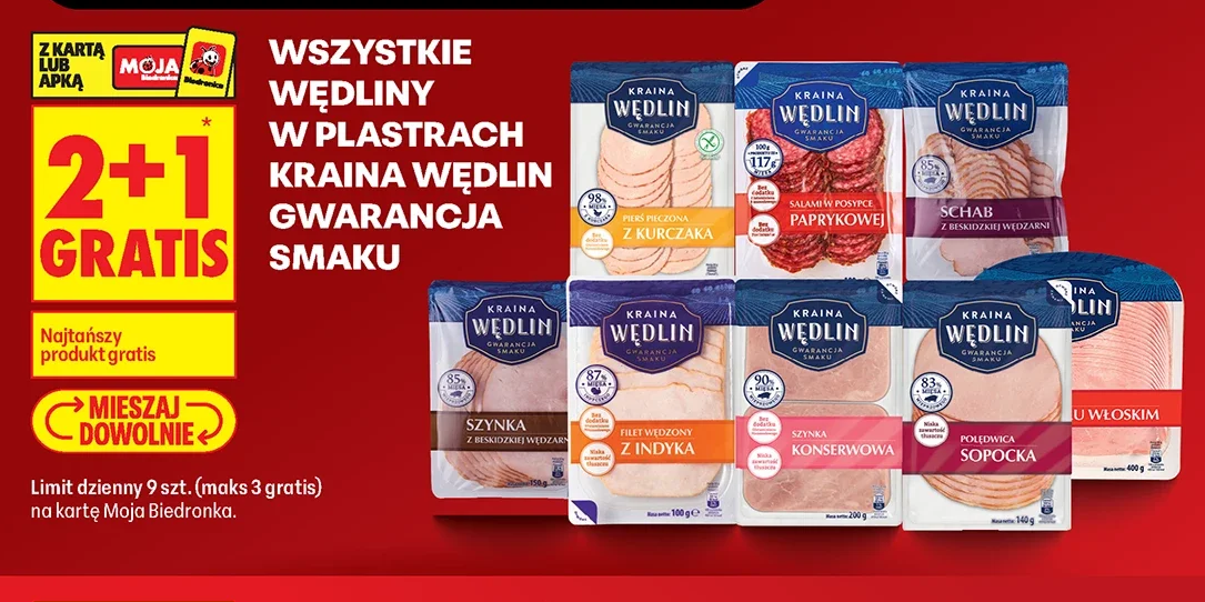 Wszystkie wędliny w plastrach Kraina Wędlin Gwarancja Smaku