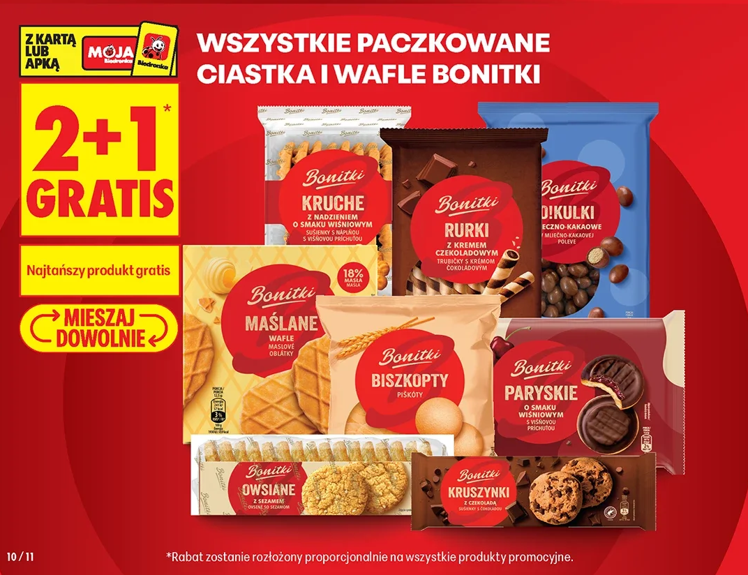 Wszystkie paczkowane ciastka i wafle Bonitki