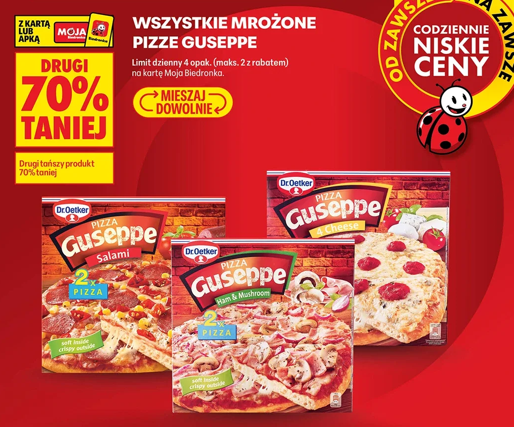 Wszystkie mrożone pizze Giuseppe