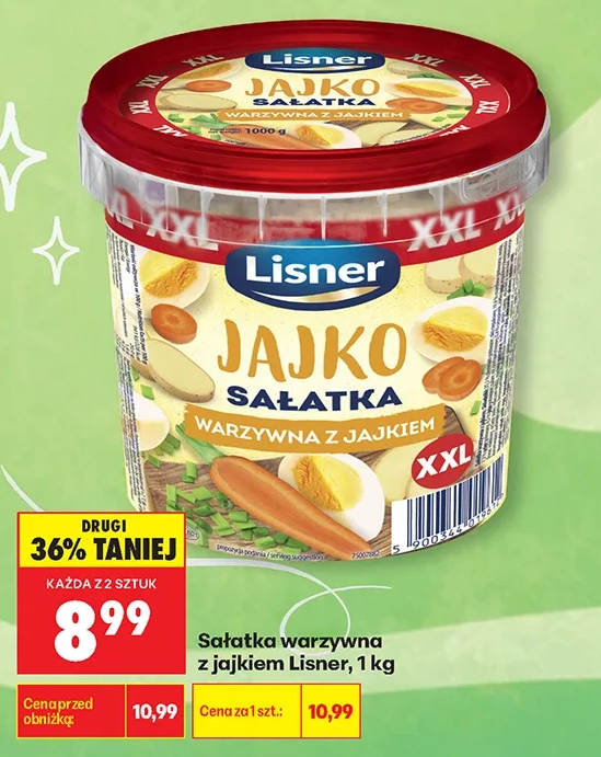 Lisner Sałatka warzywna z jajkiem 1 kg