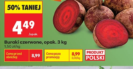 Buraki czerwone 3 kg