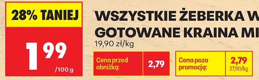Wszystkie żeberka wolno gotowane Kraina Mięs
