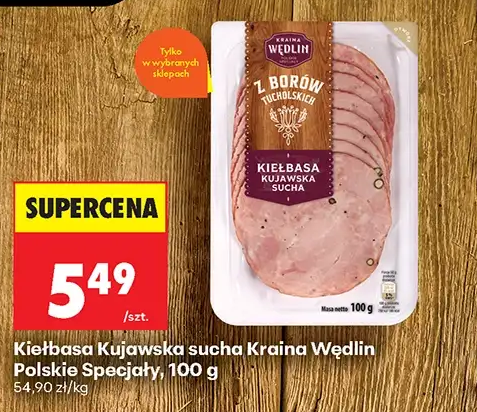 Kraina Wędlin Kiełbasa Kujawska sucha Polskie Specjały 100 g
