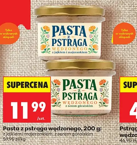 Pasta z pstrąga wędzonego, z jajkiem mariankiem, z serem góralskim 200 g