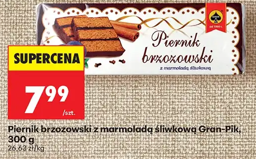 Gran-Pik Piernik brzozowski z marmoladą śliwkową 300 g