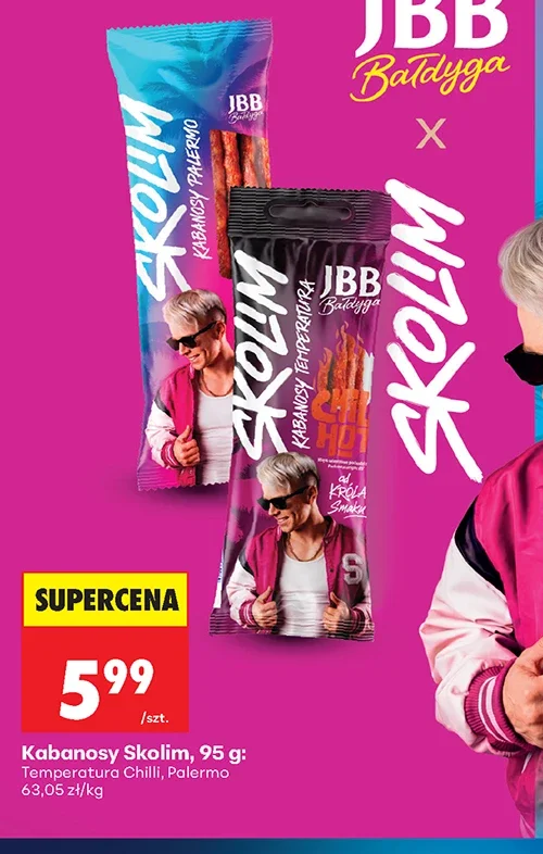 Kabanosy Skolim, Temperatura Chilli, Palermo 95 g