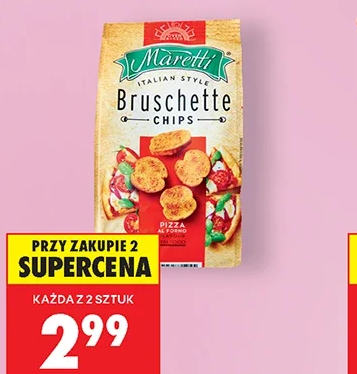 Bruschette chips o smaku pizzy Maretti 70 g