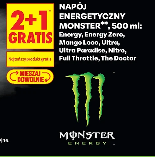 Napój energetyczny Monster, 500 ml