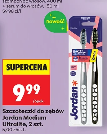 Jordan Szczoteczki do zębów Medium Ultralite 2 szt.