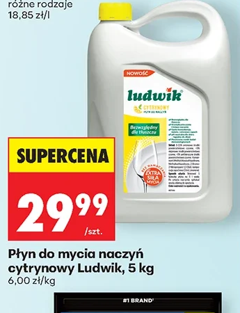 Ludwik Płyn do mycia naczyń cytrynowy 5 kg