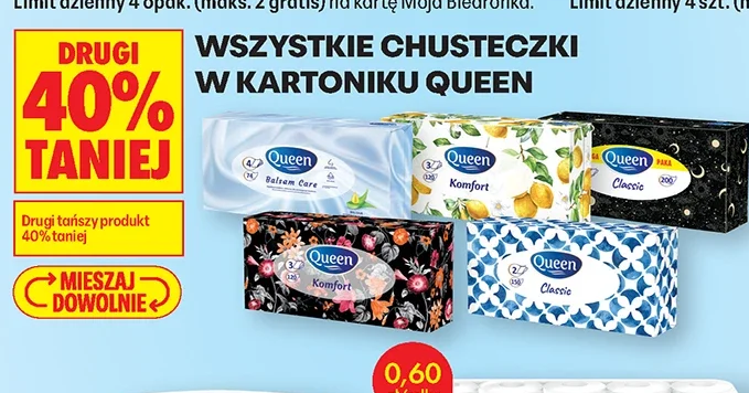 Wszystkie chusteczki w kartoniku Queen