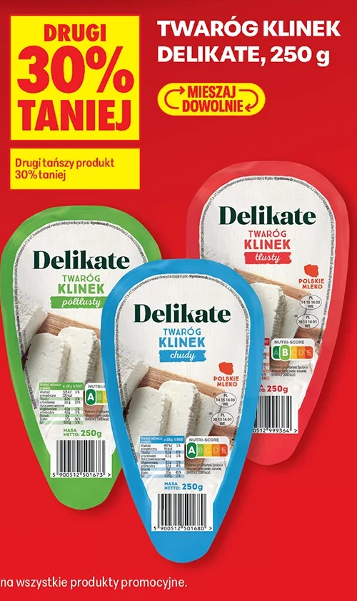 Twaróg klinek Delikate, 250 g