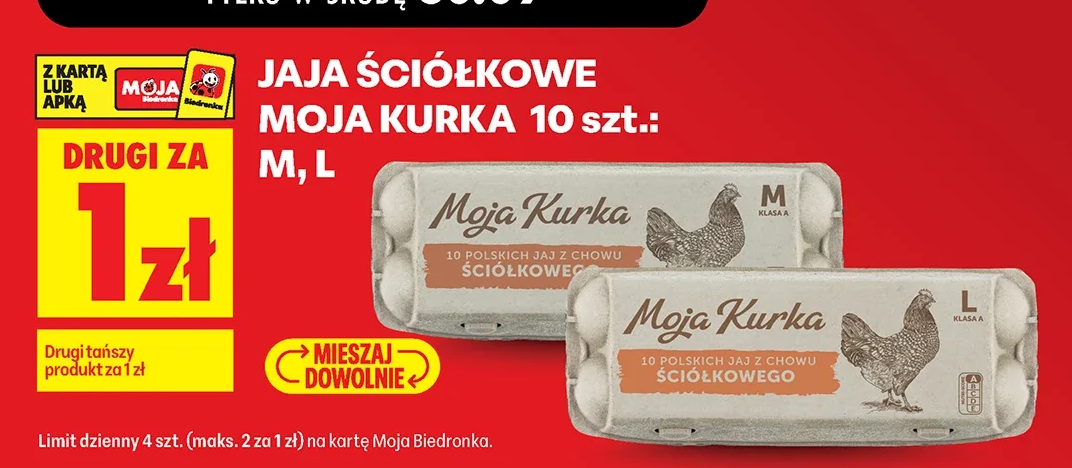 Jaja ściółkowe Moja Kurka 10 szt.: M, L