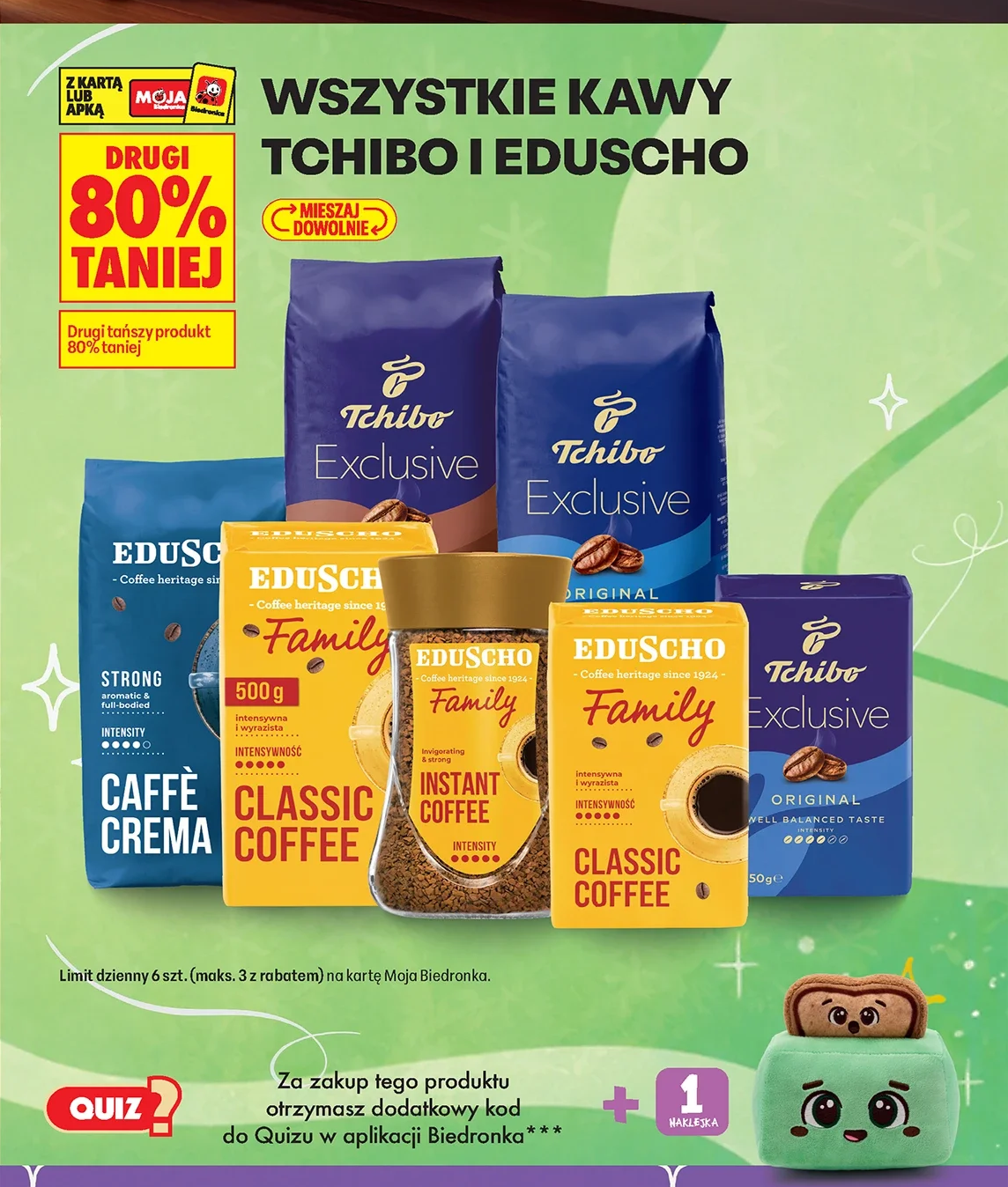 Wszystkie kawy Tchibo i Eduscho