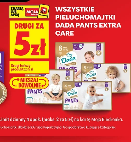 Wszystkie pieluchomajtki Dada Pants Extra Care