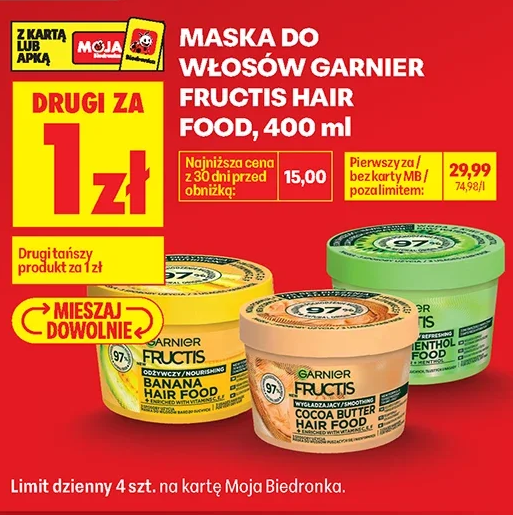 Maska do włosów Garnier Fructis Hair Food, 400 ml