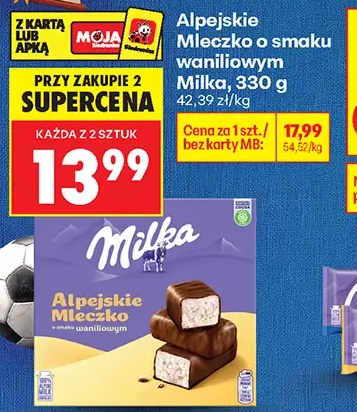 Milka ALPEJSKIE MLECZKO O SMAKU WANILIOWYM 330 g