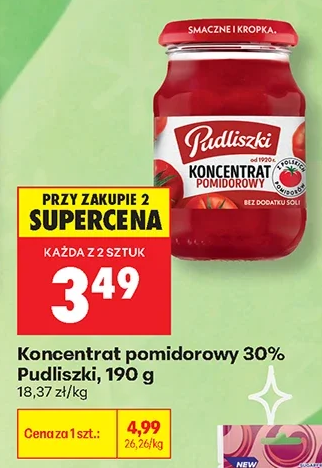 Pudliszki Koncentrat pomidorowy 30% 190 g